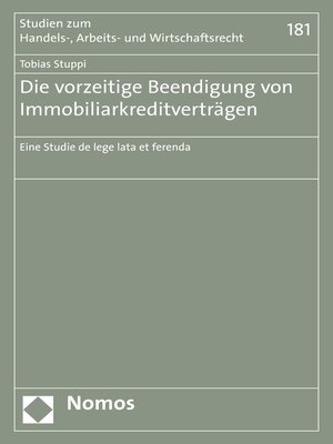 cover image of Die vorzeitige Beendigung von Immobiliarkreditverträgen